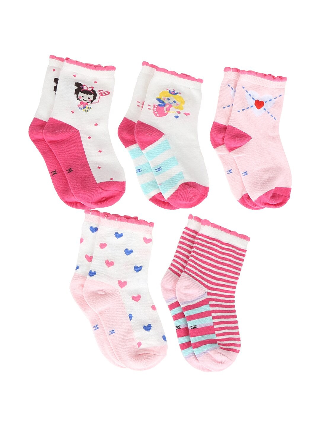 

iSWEVEN Unisex Kids Pack of 5 Assorted Socks