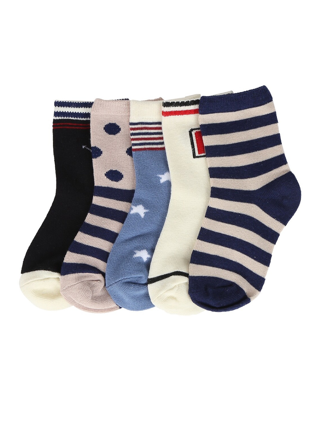 

iSWEVEN Infant Pack Of 5 Assorted Above Ankle-Length Socks
