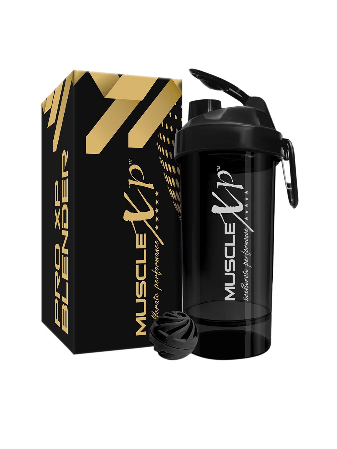 

MUSCLEXP Unisex Black Gym Shaker bottle Sports Equipment