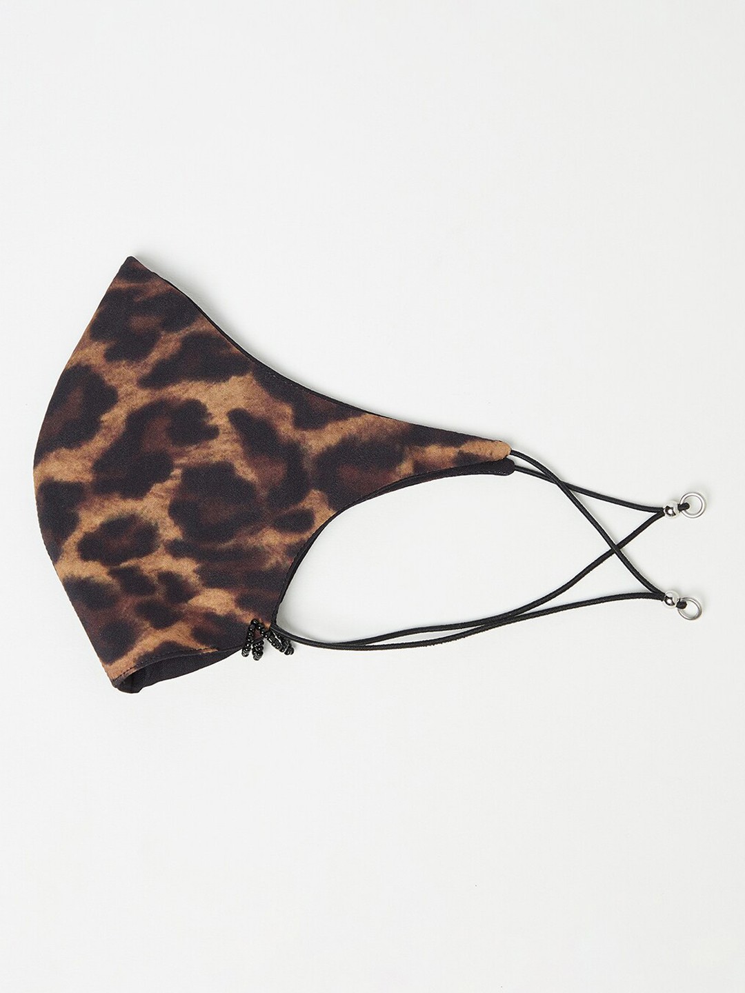 

ATTIC SALT Women Brown & Black Printed 3-Ply Reusable Cloth Mask