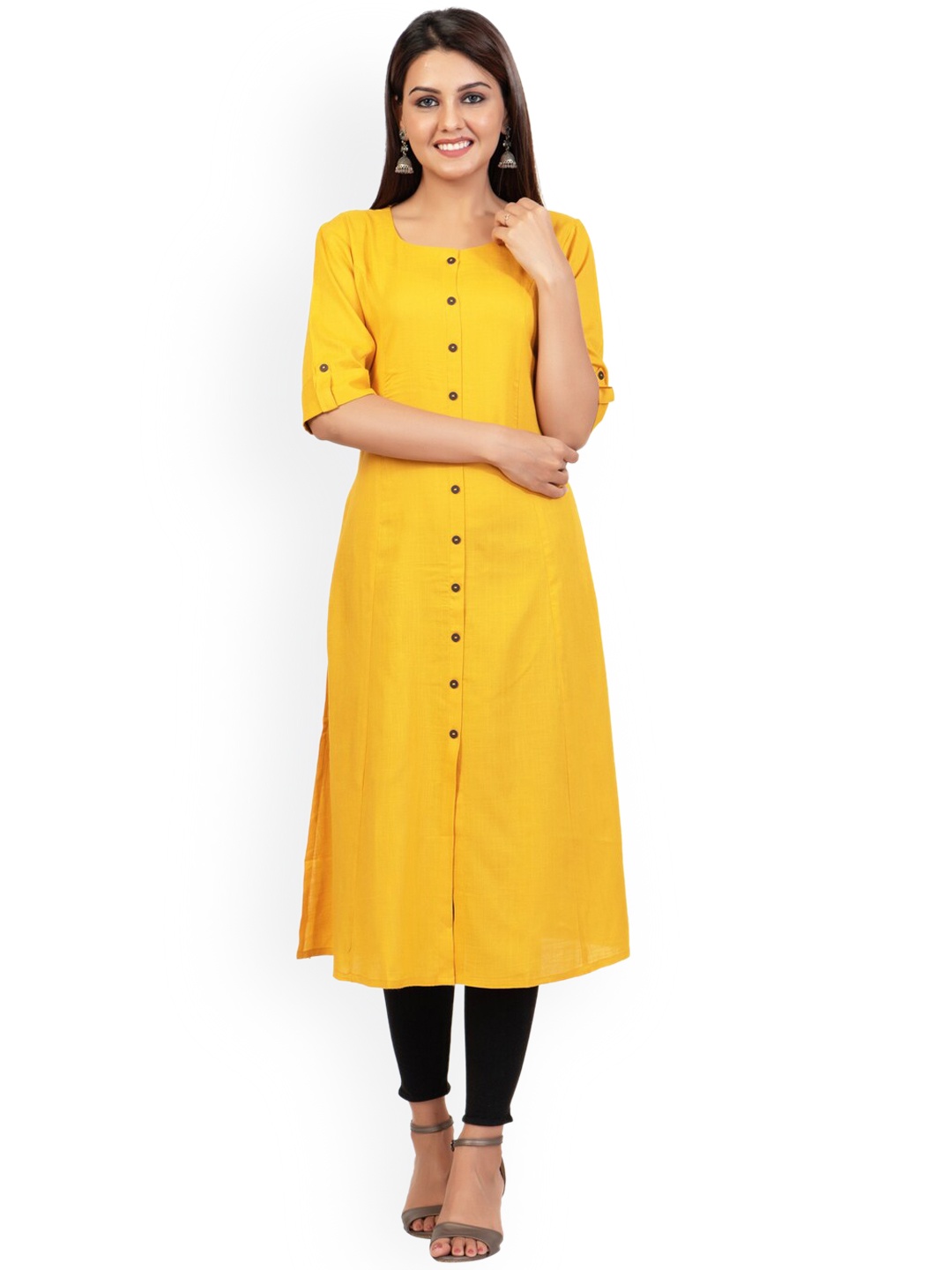 

ZOLA Women Yellow A-line Kurta