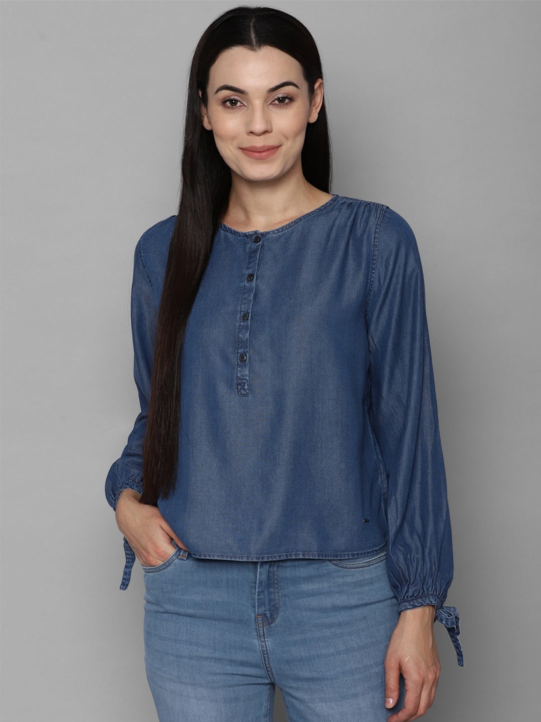 

Allen Solly Woman Navy Blue Top