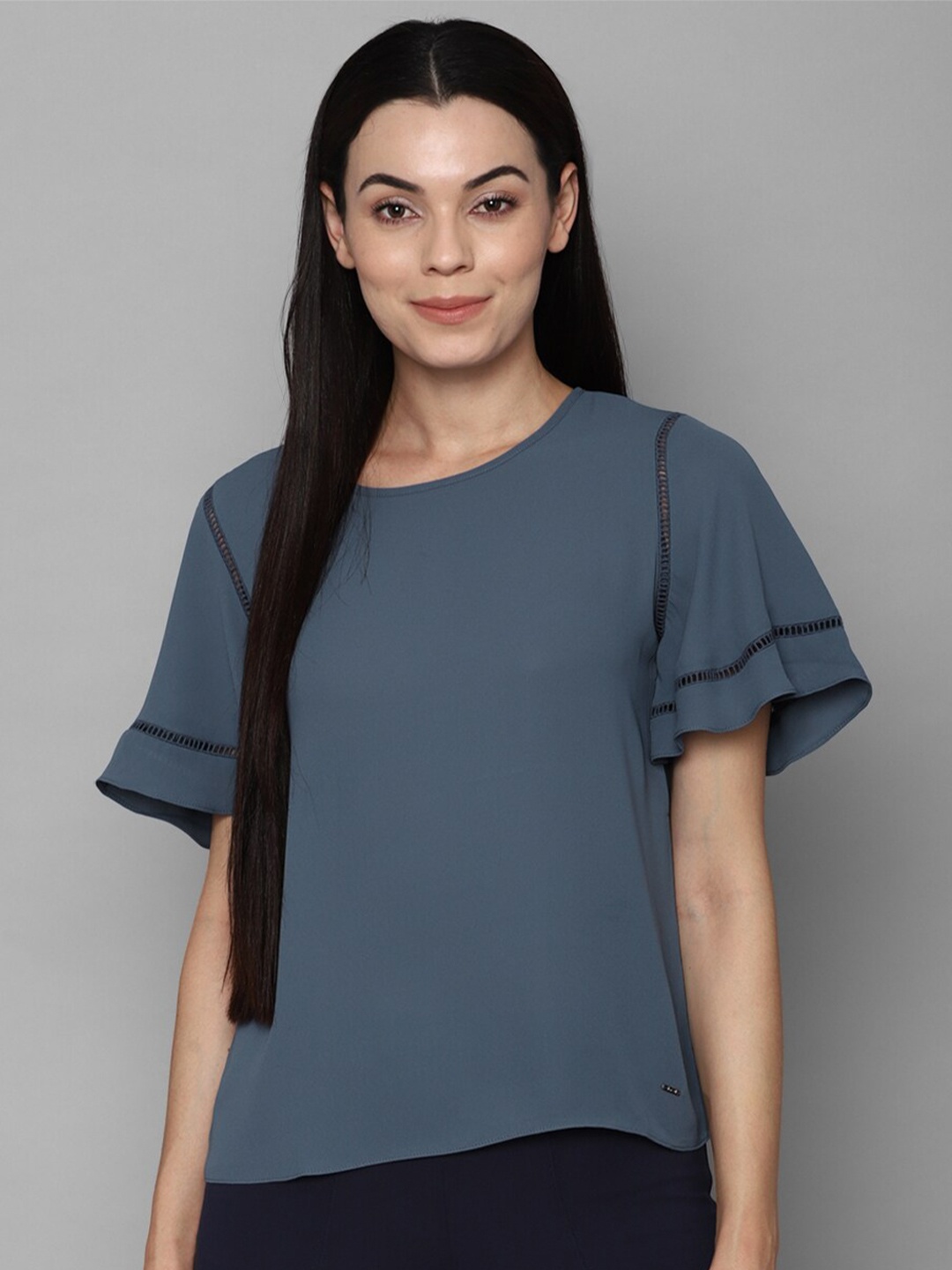 

Allen Solly Woman Grey Regular Top
