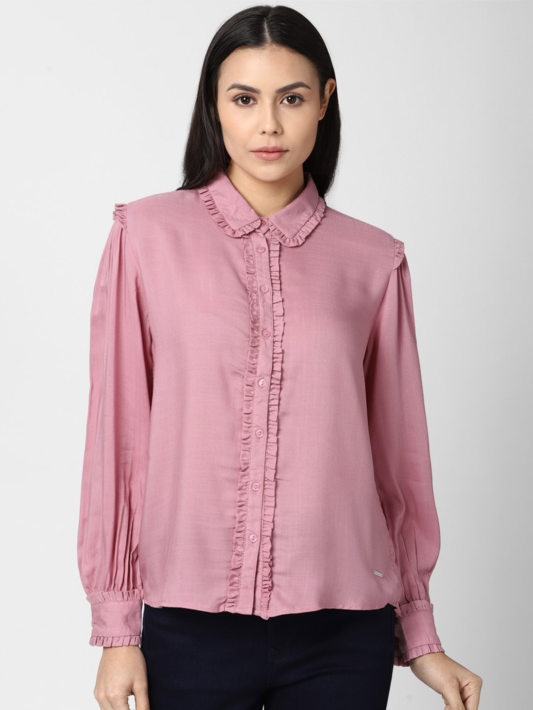 

Van Heusen Woman Purple Shirt Style Top