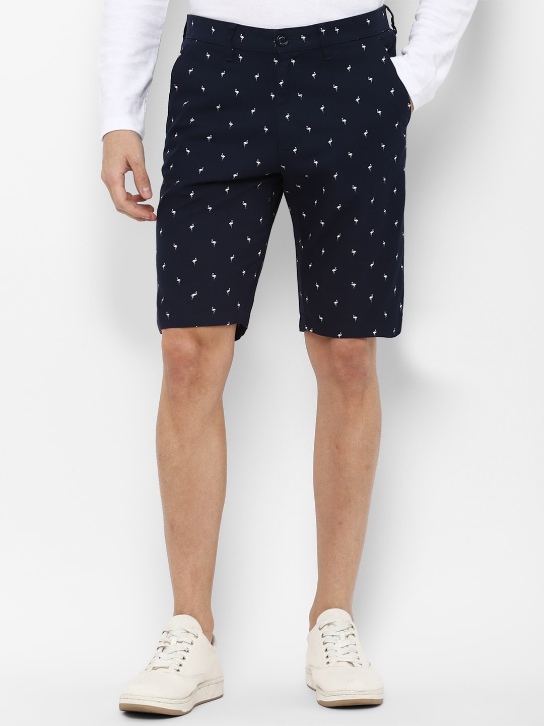 

Allen Solly Men Navy Blue Printed Shorts