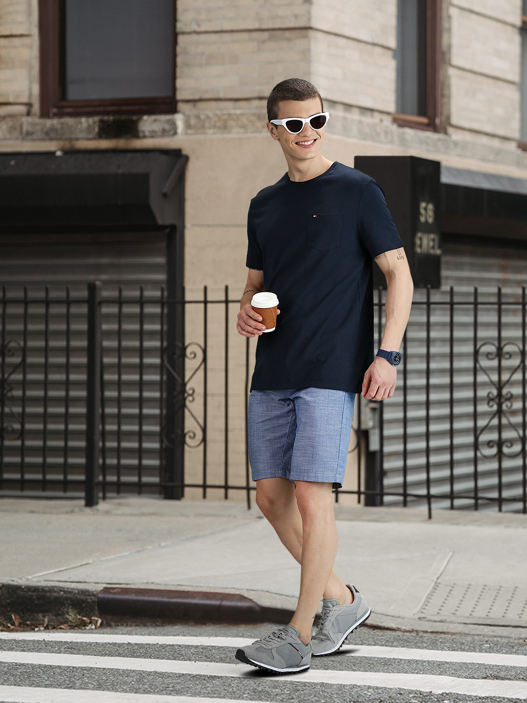 

Allen Solly Men Blue Slim Fit Shorts