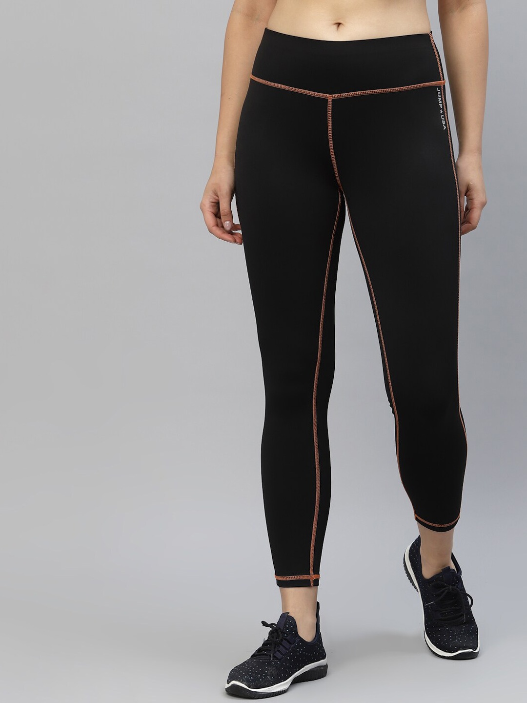 

JUMP USA Women Black Solid Tights