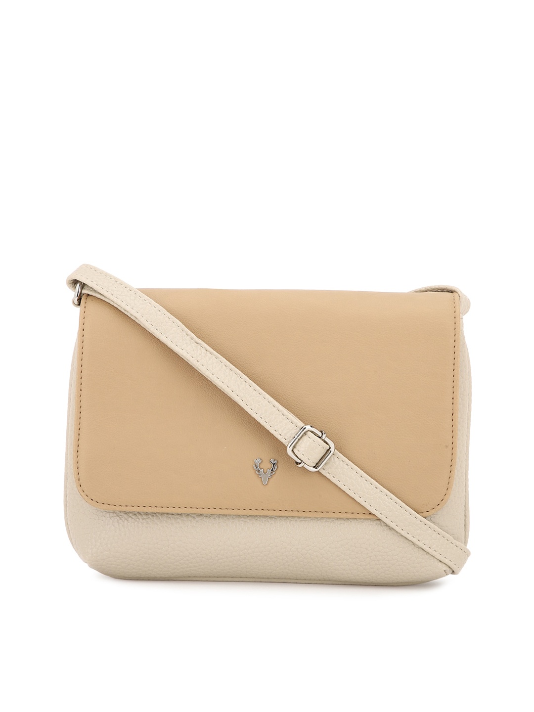

Allen Solly Beige Colourblocked Structured Sling Bag