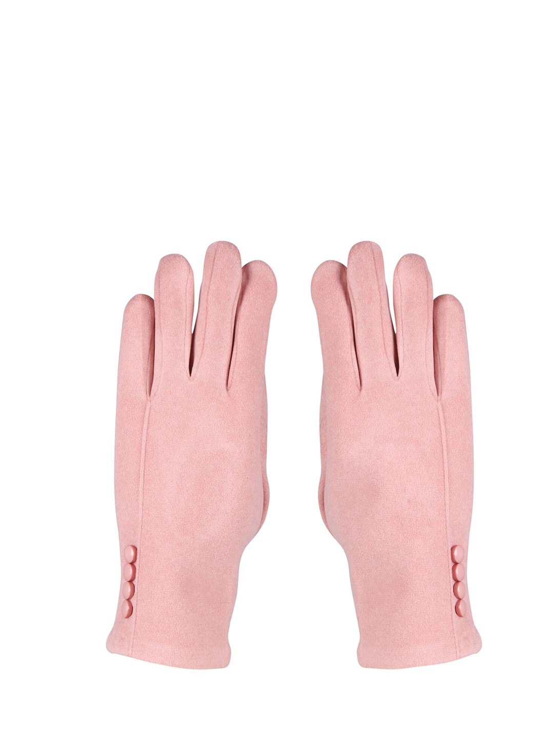 

Bonjour Women Pink Solid Winter Gloves