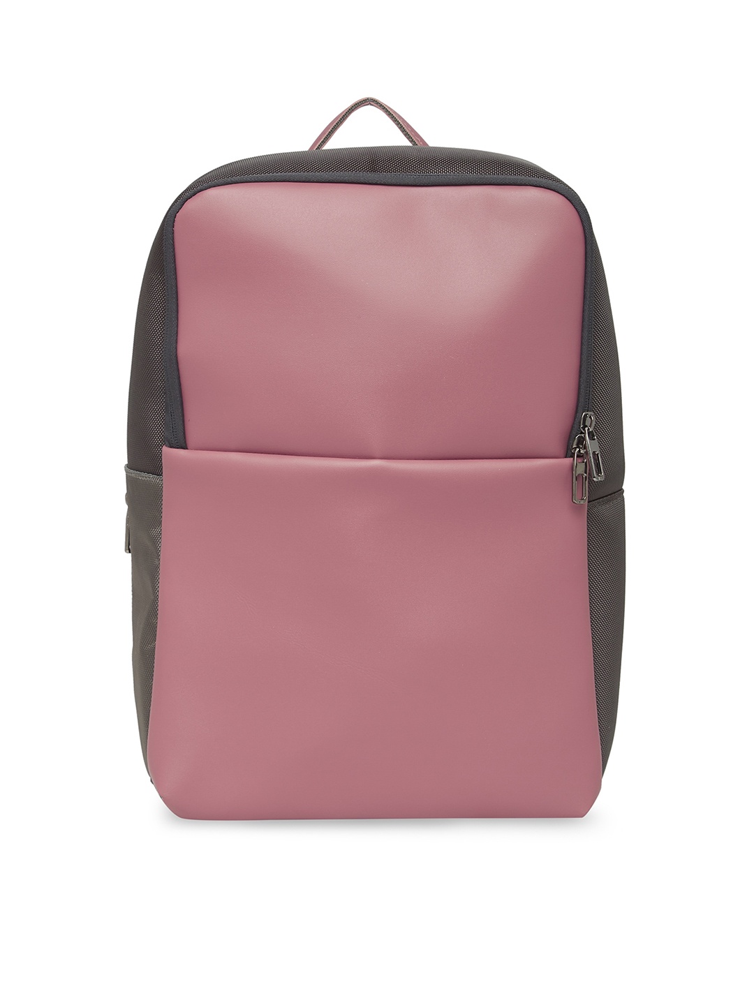 

MBOSS Unisex Pink & Grey Colourblocked Backpack