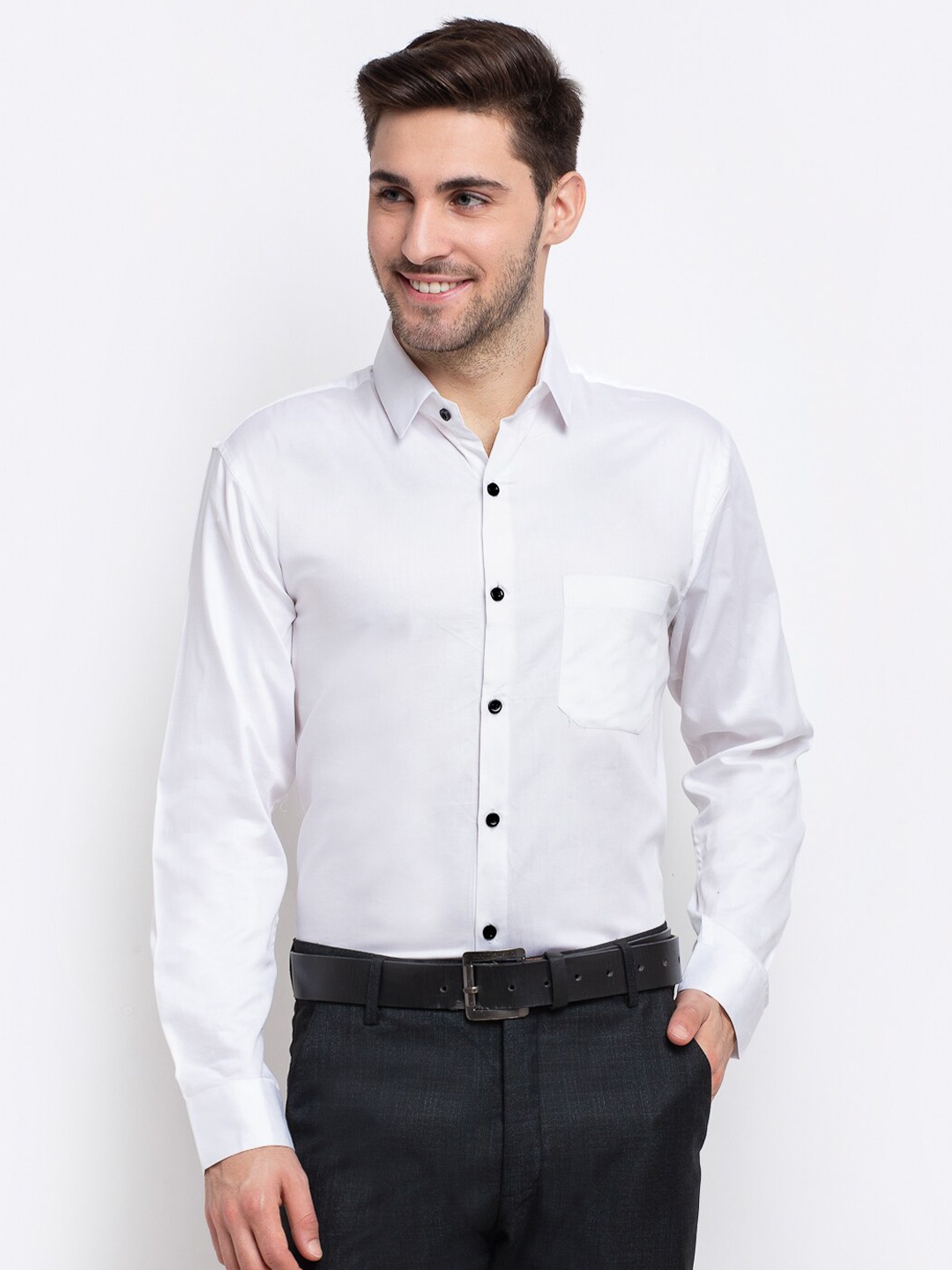 

JAINISH Men White Comfort Formal Shirt