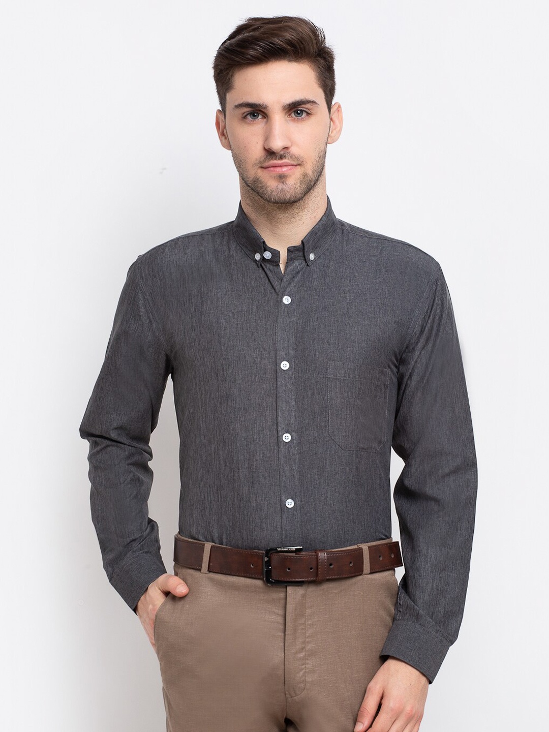 

JAINISH Men Charcoal Comfort Formal Shirt