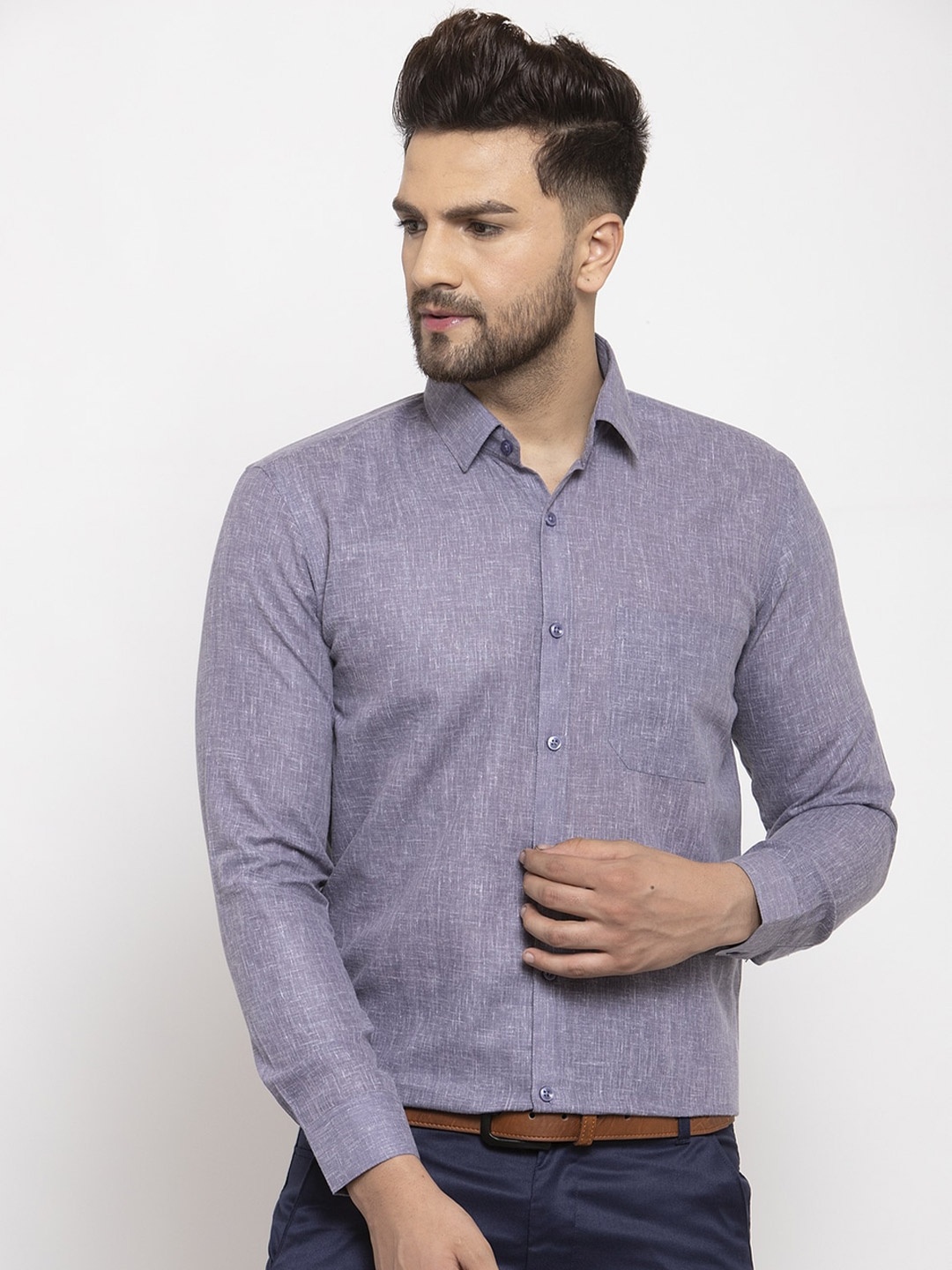 

JAINISH Men Cotton Grey Comfort Formal Shirt