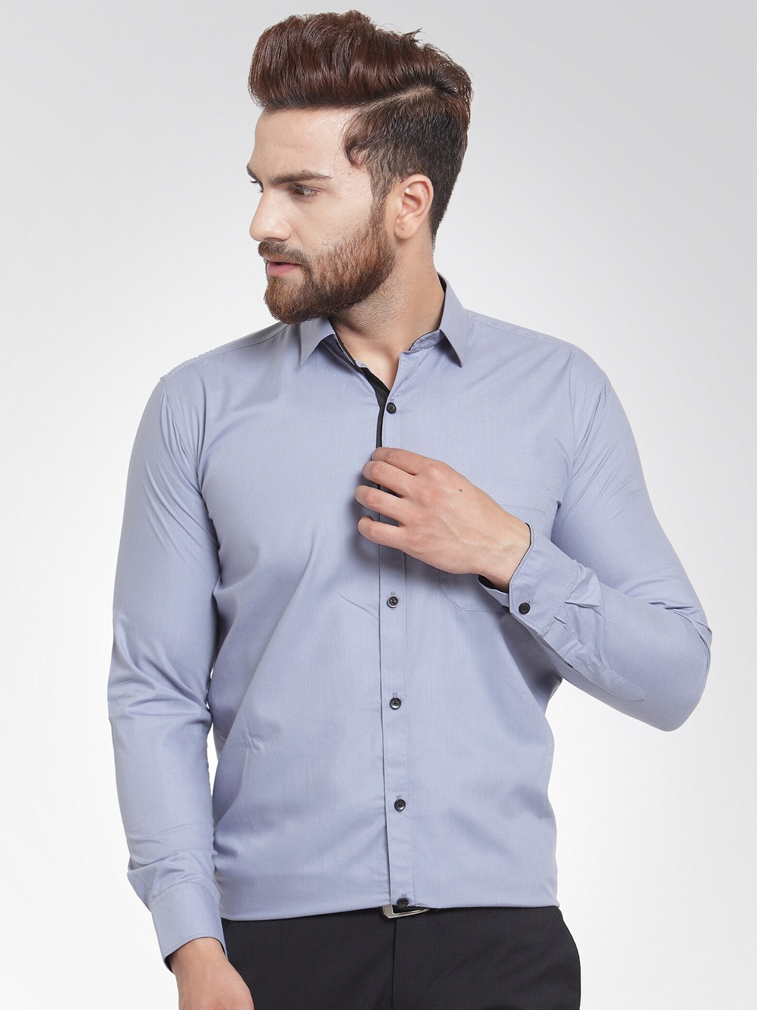 

JAINISH Men Cotton Grey Comfort Formal Shirt
