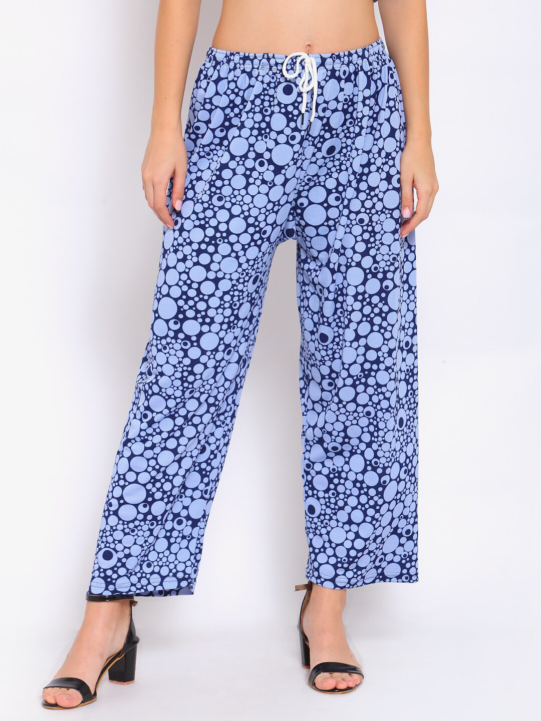 

KLOTTHE Women Blue Printed Palazzos