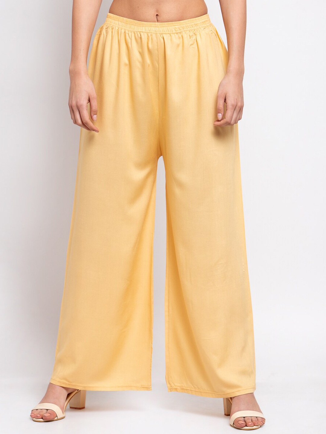 

KLOTTHE Women Yellow Solid Palazzos