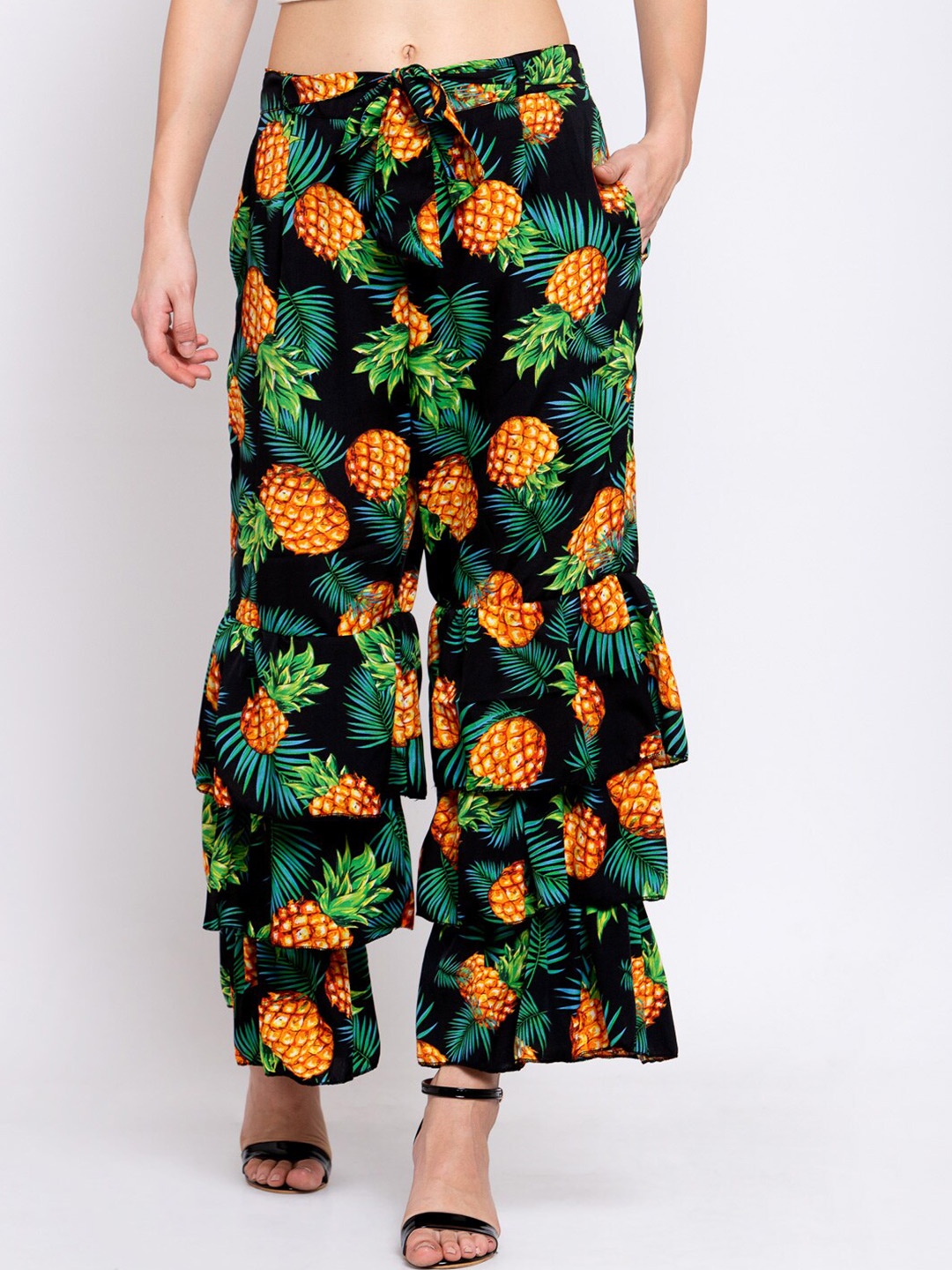 

KLOTTHE Women Multicolour Graphic Printed Palazzos, Multi
