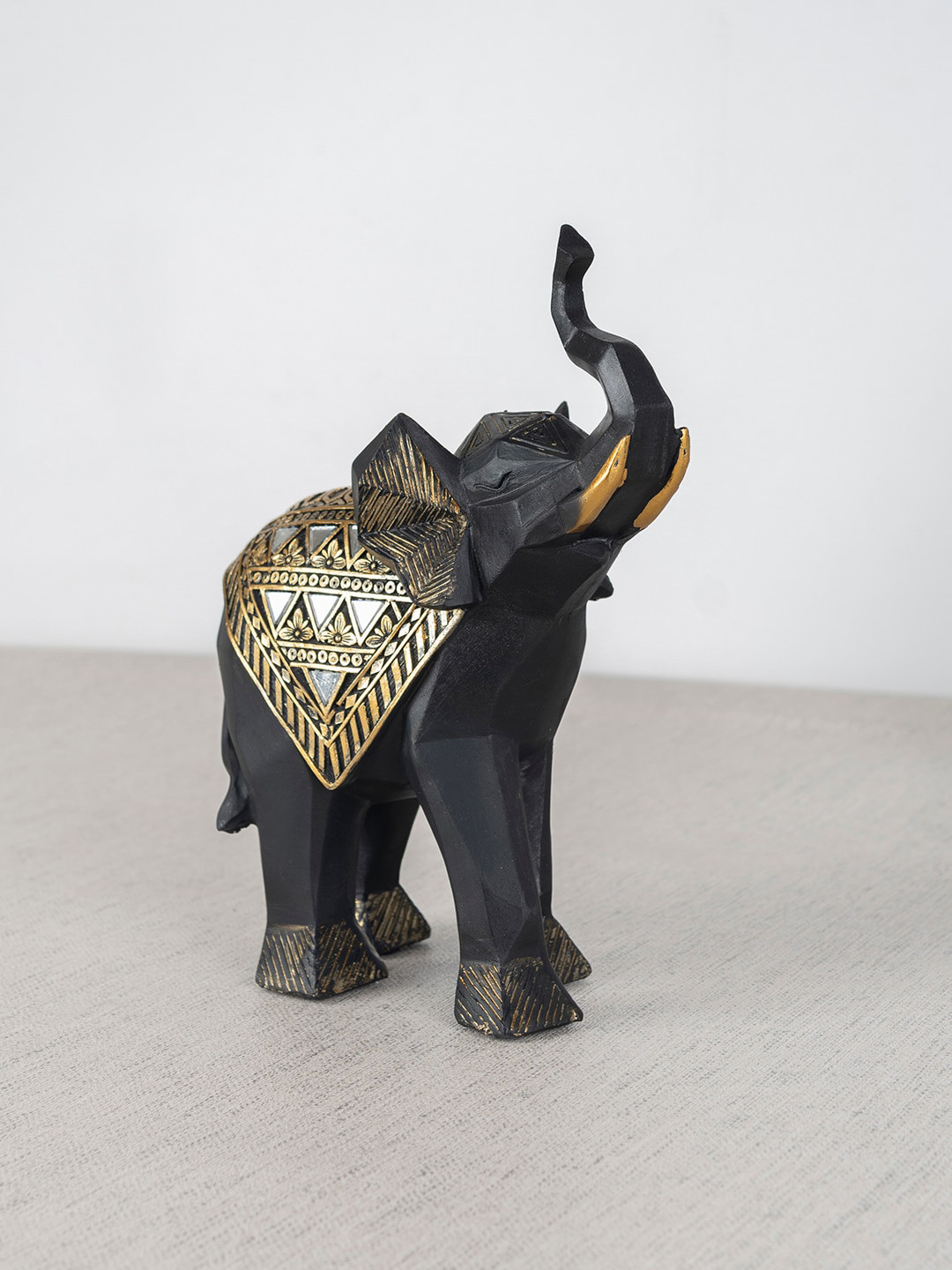 

HomeTown Black & Copper Embellished Hand Finished Elephant Showpiece