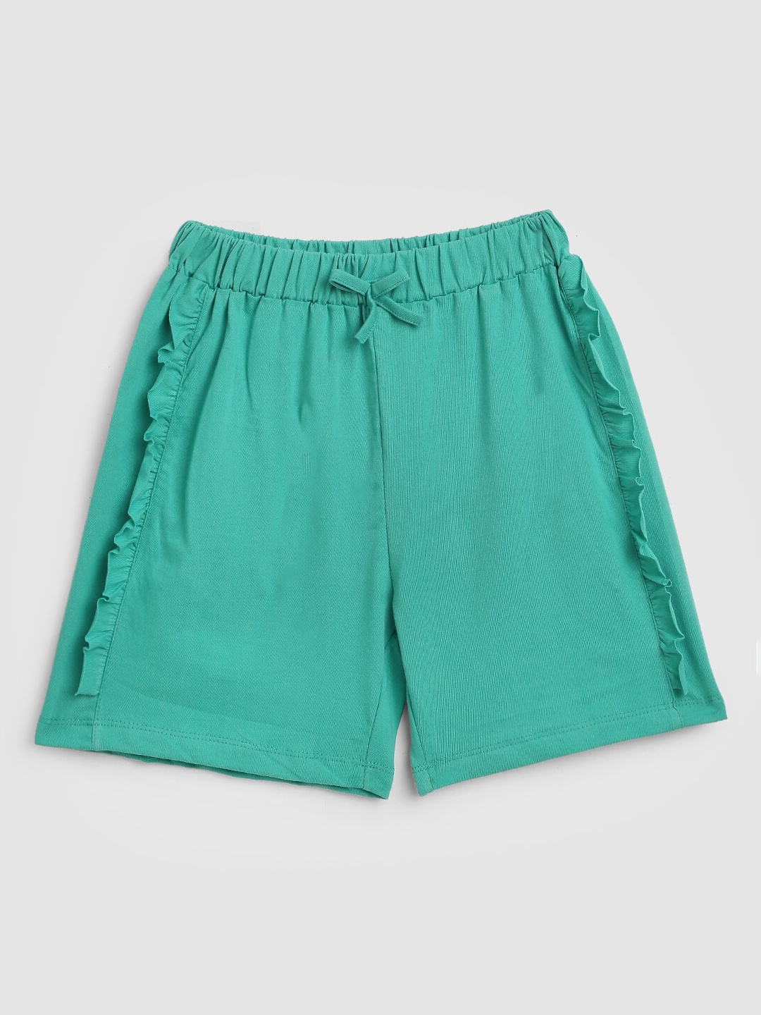 

YK Girls Green Cotton Shorts