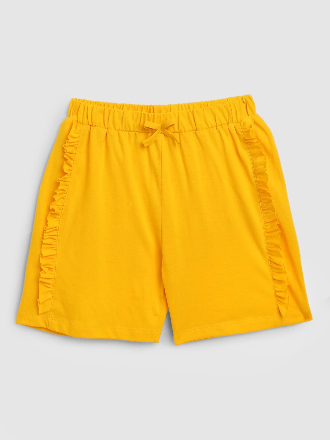

YK Girls Yellow Cotton Shorts