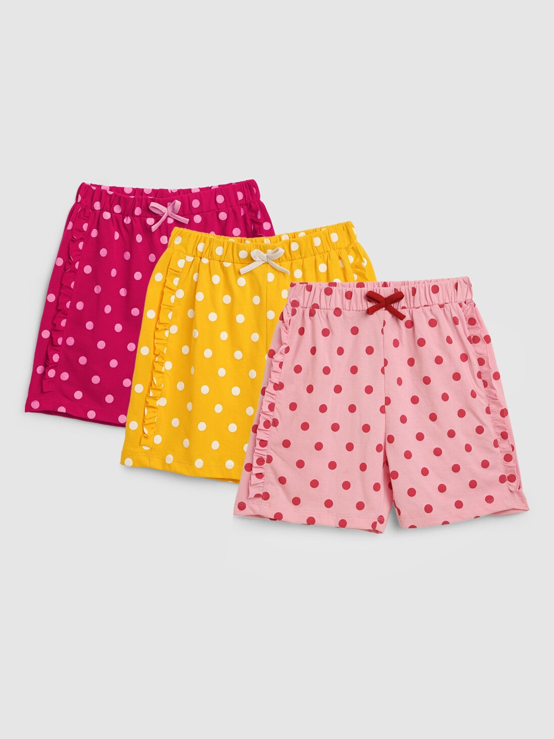 

YK Girls Pack of 3 Printed Shorts, Multi