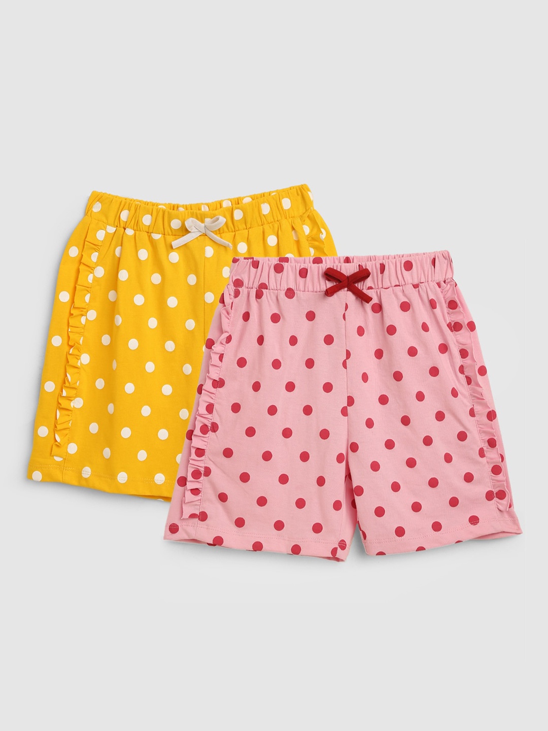

YK Girls Pack of 2 Printed Shorts, Multi