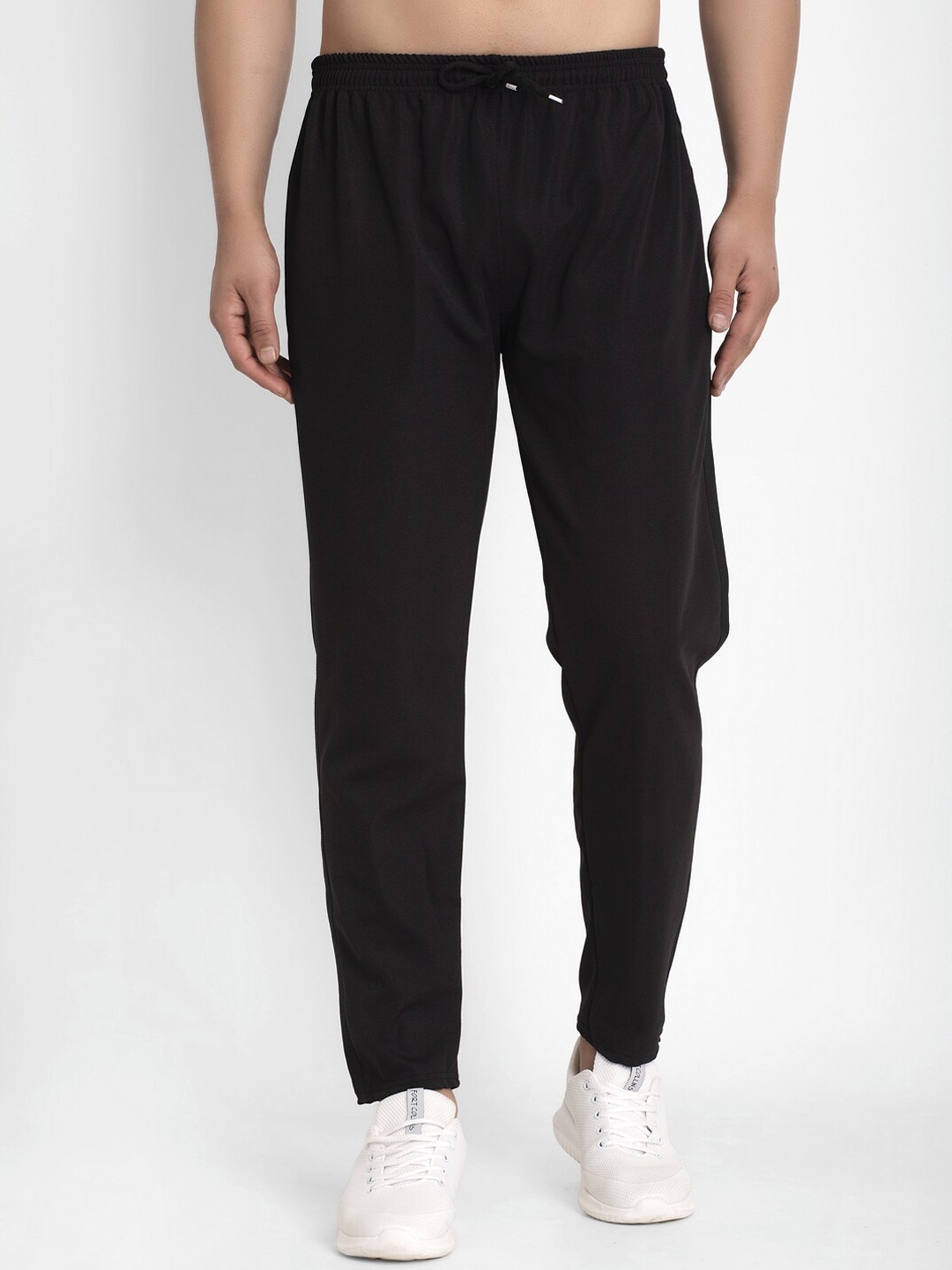 

JAINISH Men Black Solid Casual Regular Fit Cotton Track Pants