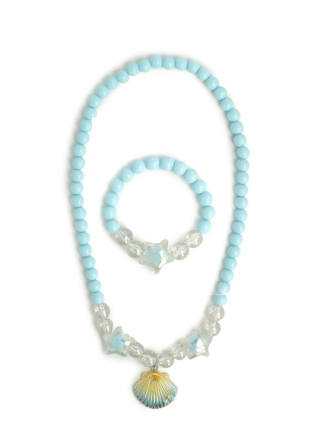 

EL REGALO Girls Blue Beaded Jewellery Set