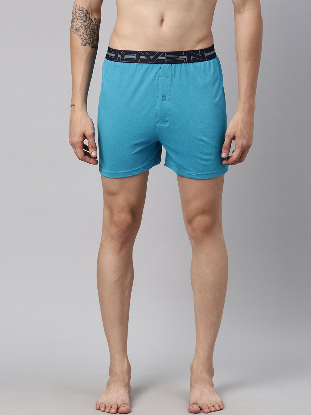 

Joven Men Blue Solid Pure Combed Cotton Boxers JBKS-BU