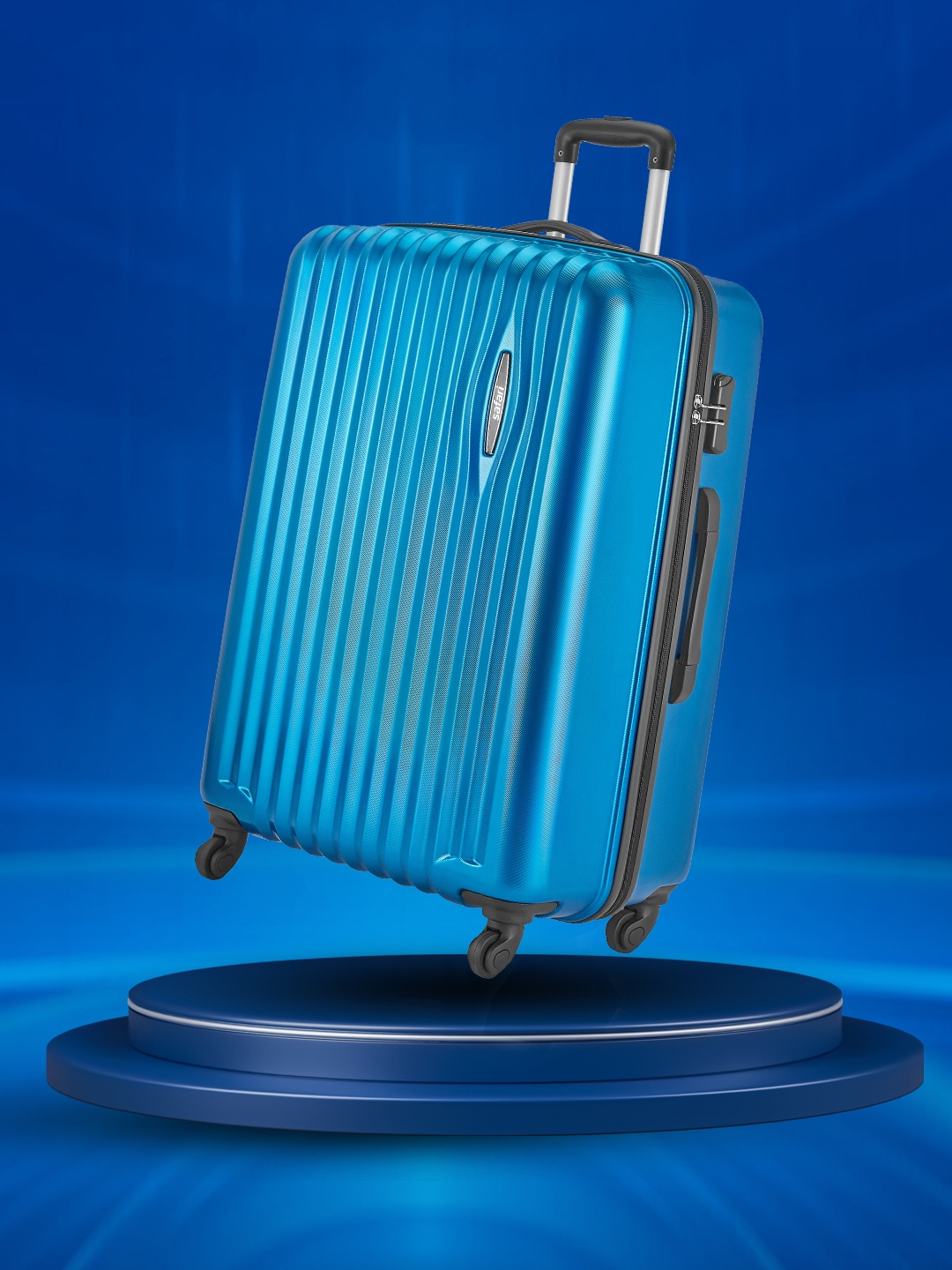 

Safari Glimpse Large Poly Carbonate Hard Trolley Bag - 79 cm, Blue