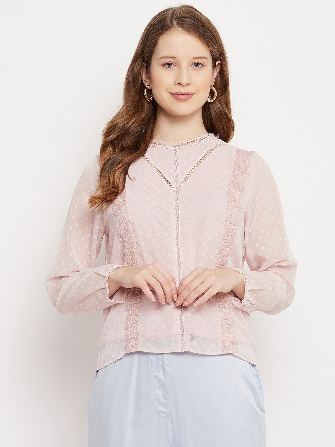 

Madame Women Rose Pink Regular Top