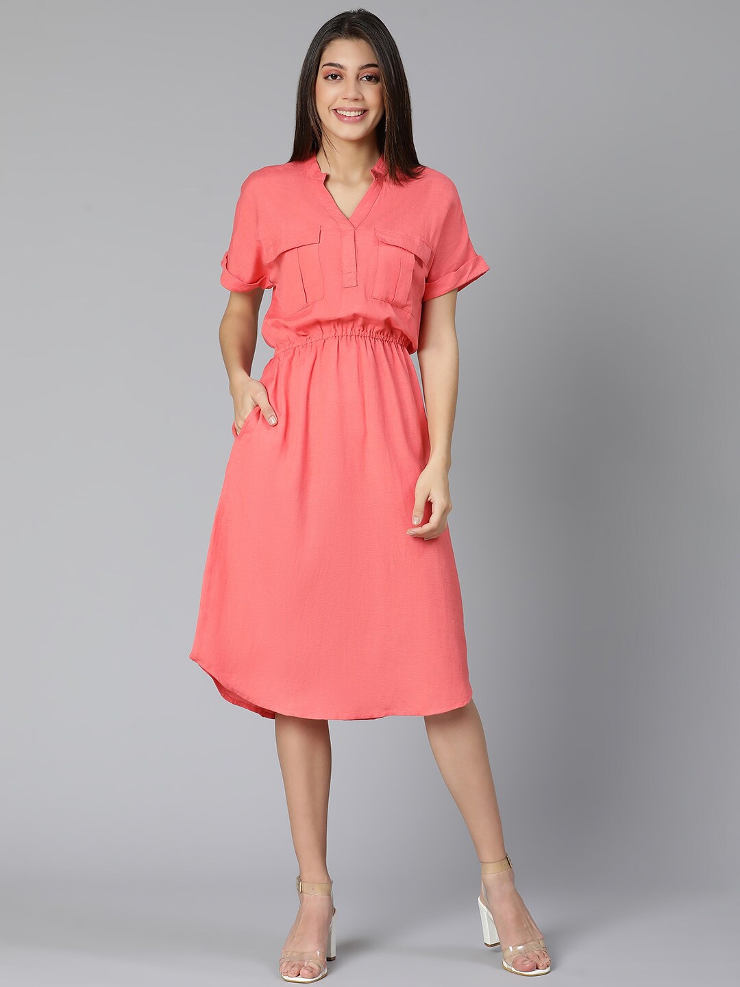 

Oxolloxo Coral A-Line Midi Dress