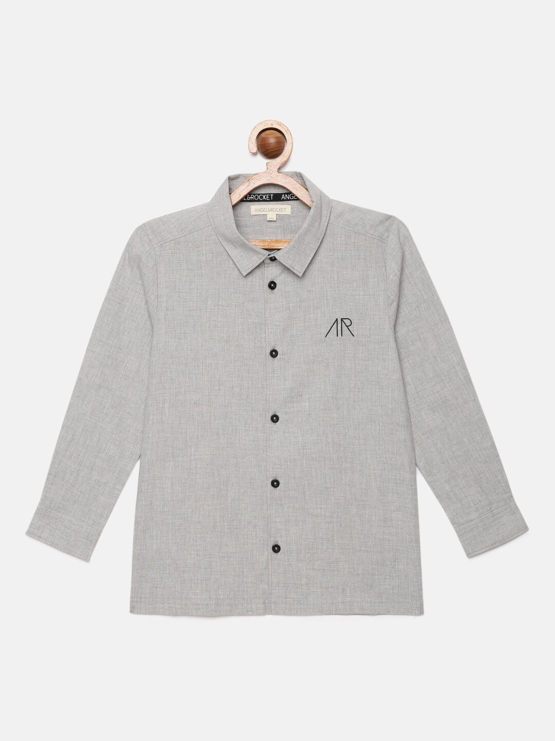 

Angel & Rocket Boys Grey Classic Casual Shirt