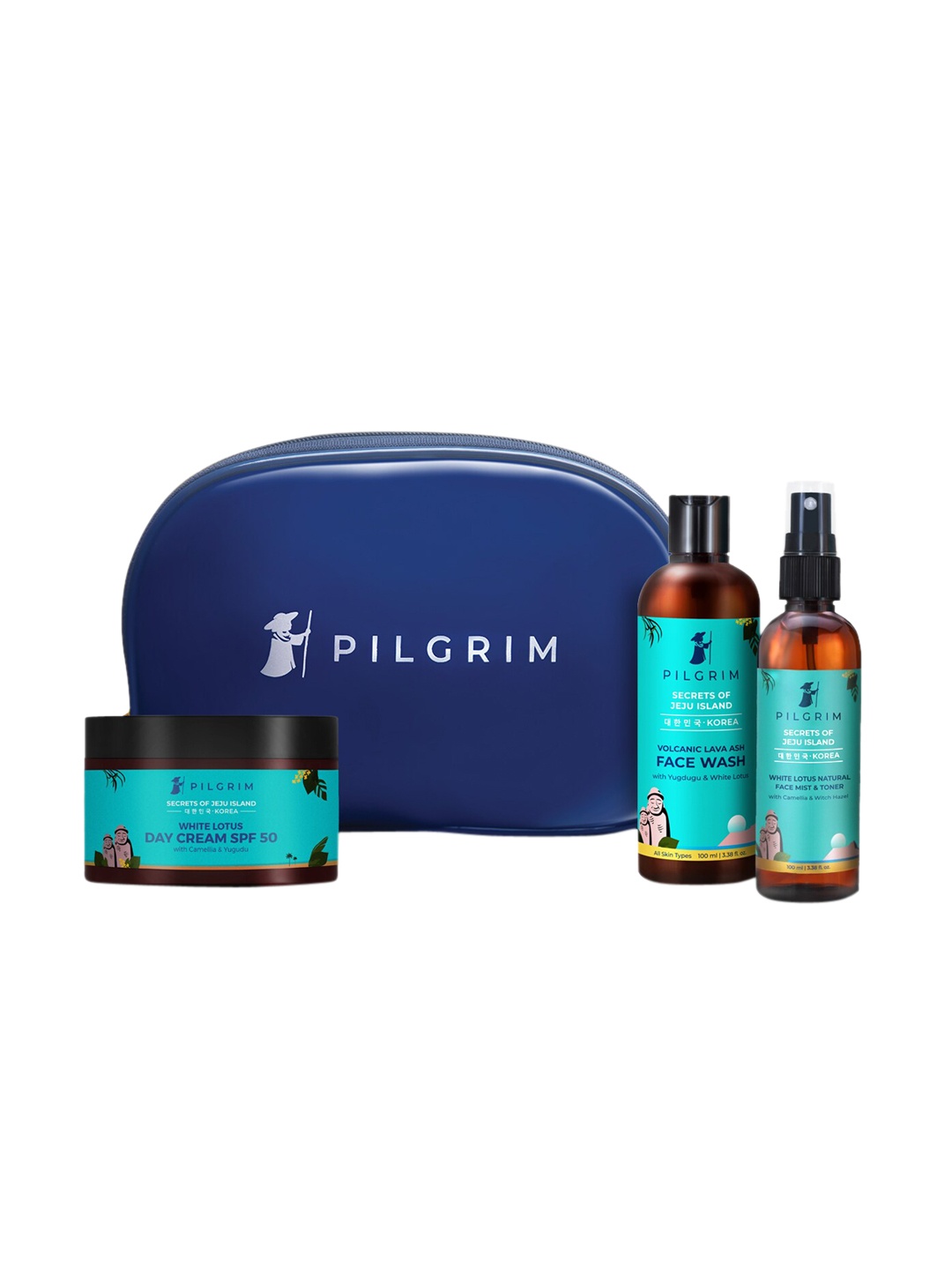 Pilgrim 3 Pieces Skin Care Set, Teal