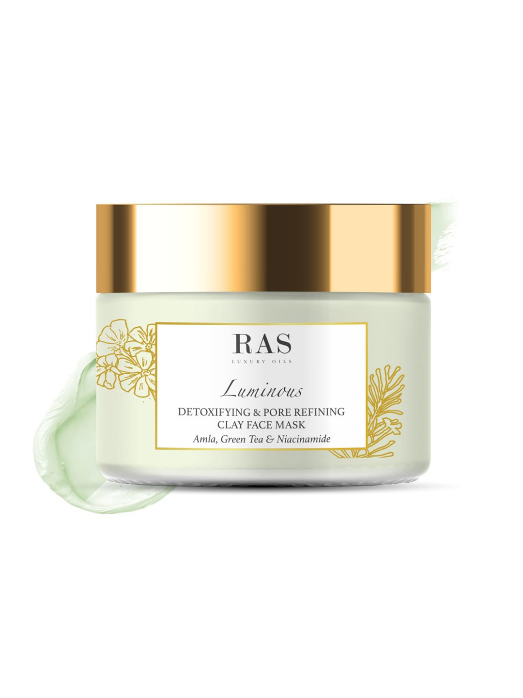 

RAS LUXURY OILS Luminous Detoxifying & Pore Refining Clay Face Mask, Green