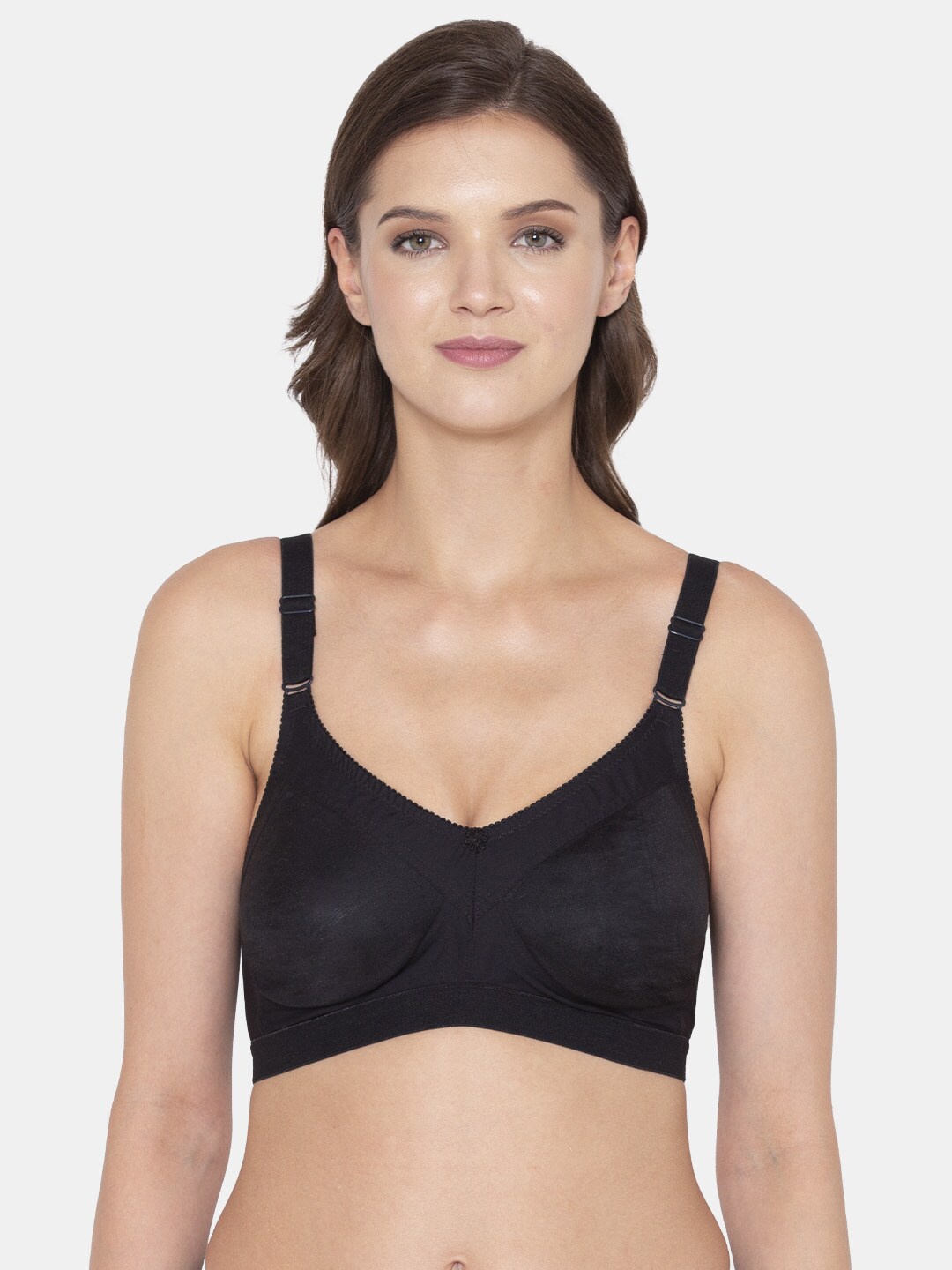 Souminie Black Non Padded & Non Wired Solid Bra