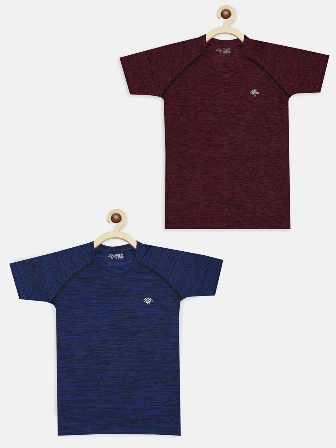 

CHIMPRALA Boys Blue (Pack of 2) Moisture Wicking Applique Outdoor T-shirt