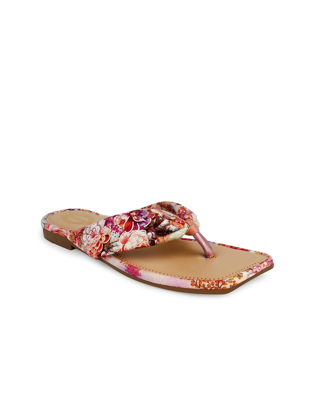 

Stelatoes Women Pink Printed T-Strap Flats