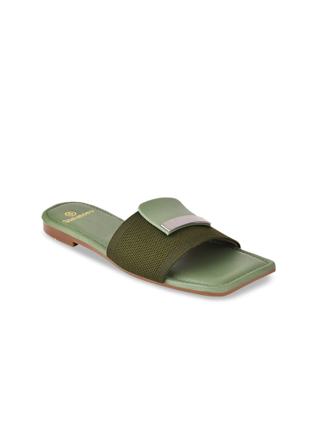 

Stelatoes Women Green Open Toe Flats