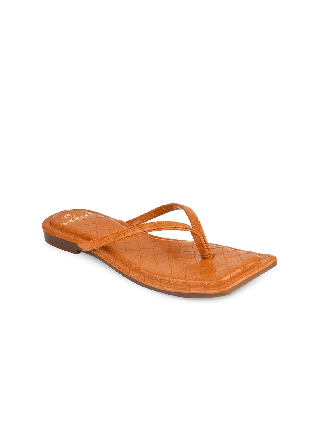 

Stelatoes Women Tan T-Strap Flats