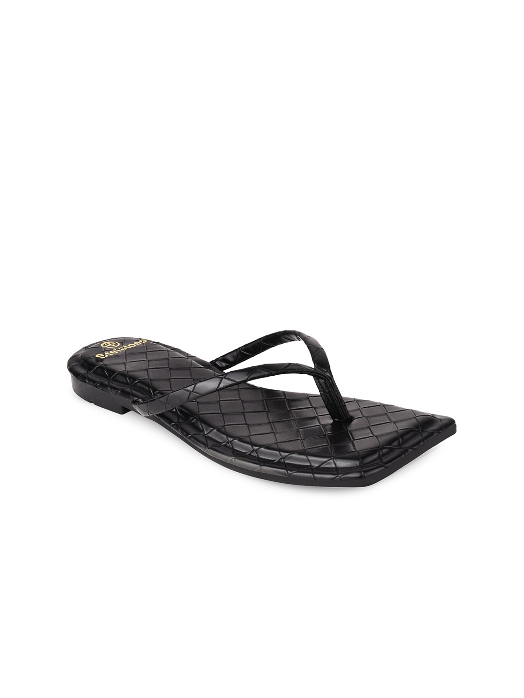 

Stelatoes Women Black T-Strap Flats