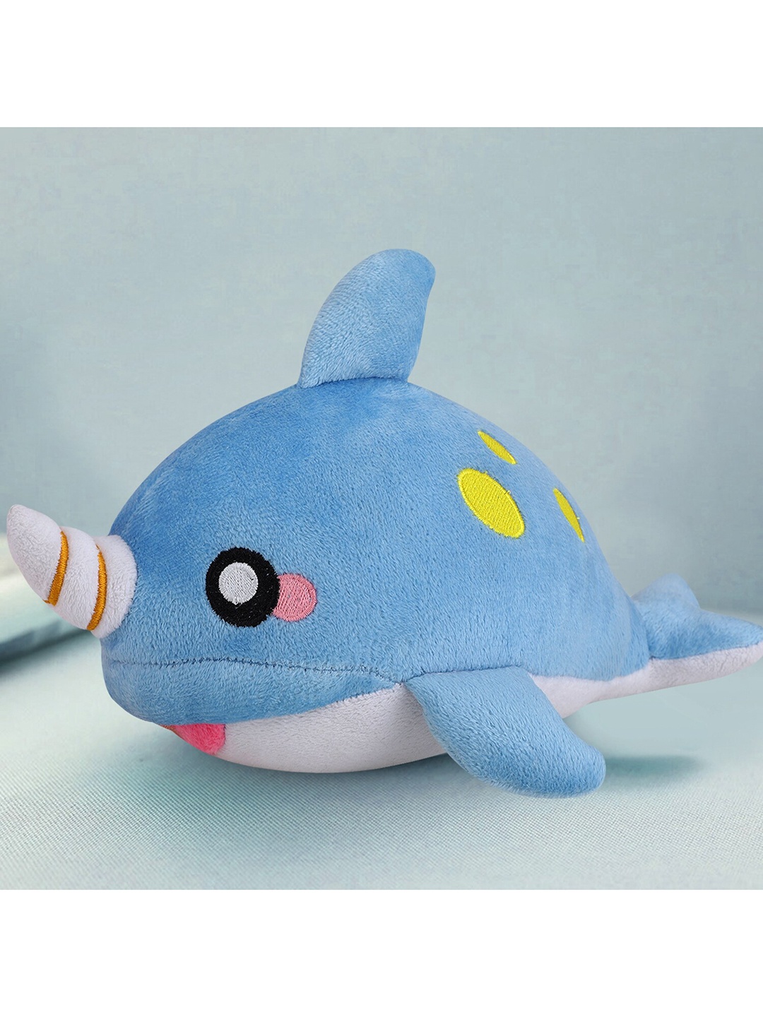 DearJoy Kids Blue Dolphin with Unicorn Horn