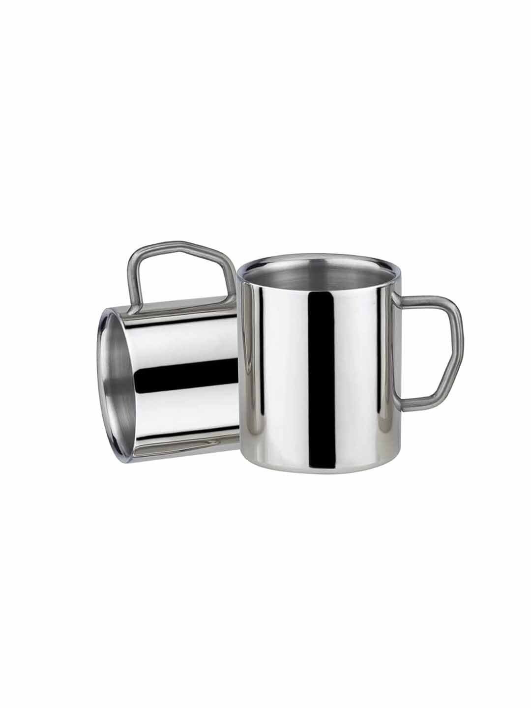 

PDDFALCON Set of 2 Silver-Toned Solid Stainless Steel Cups