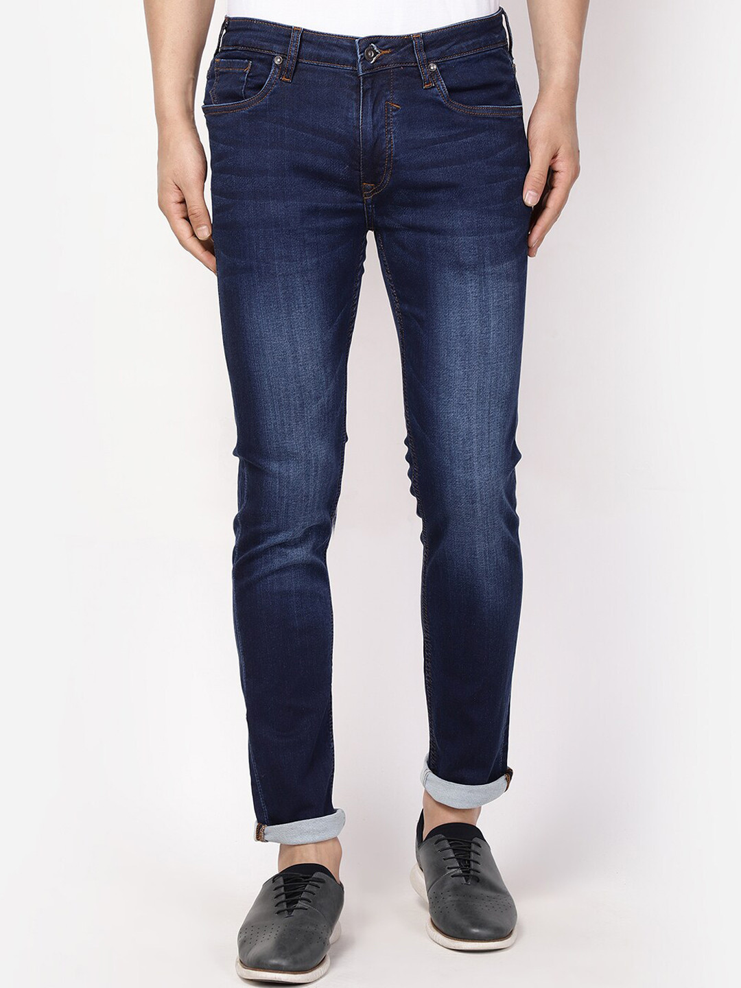 

Blackberrys Men Blue Yonk Skinny Fit Low-Rise Light Fade Stretchable Cotton Jeans
