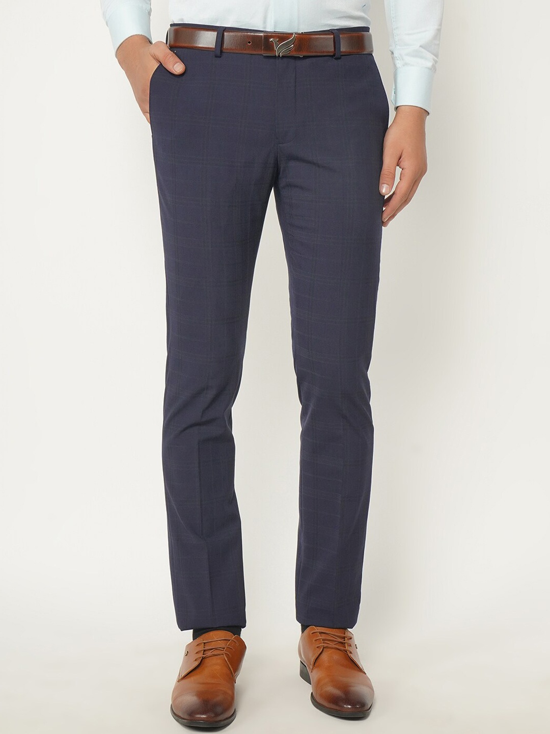 

Blackberrys Men Luxe Slim Fit Formal Trouser, Navy blue