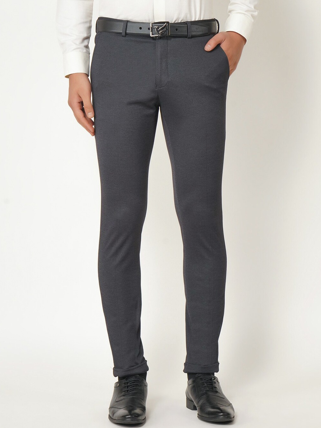

Blackberrys Men Black Phoenix Skinny Fit Formal Trousers