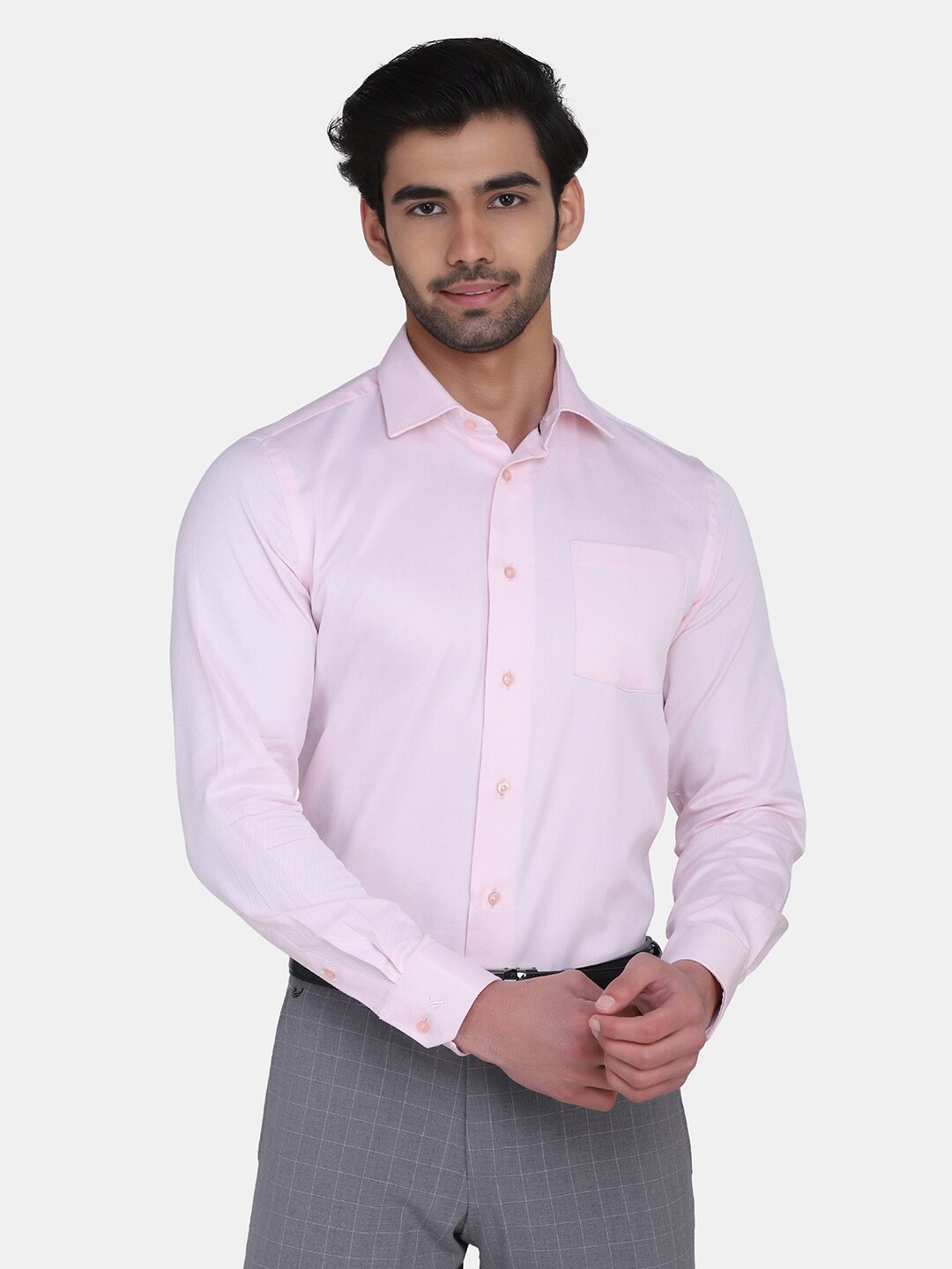 

Blackberrys Men Pink India Slim Fit Formal Cotton Shirt