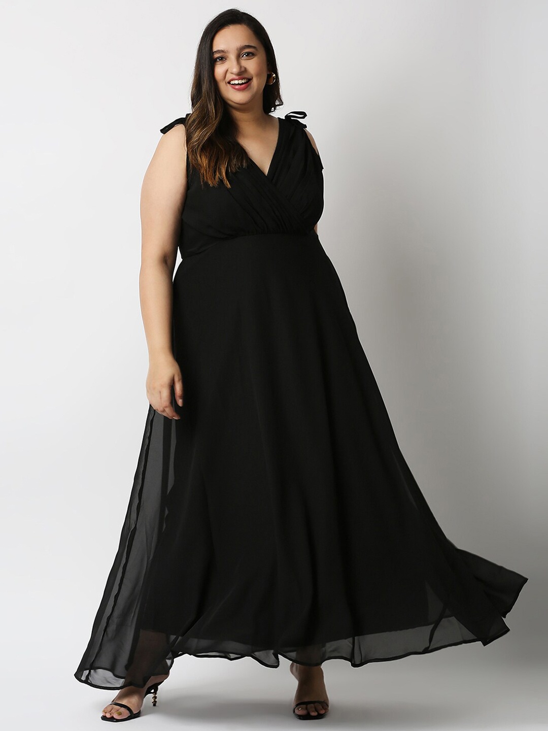 

20Dresses Black Georgette Maxi Dress