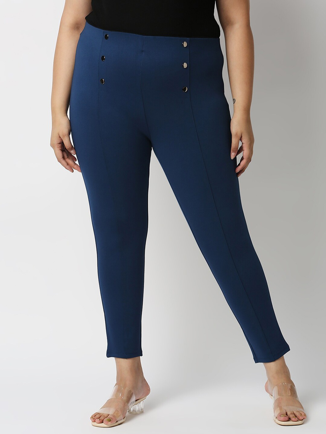 

20Dresses Women Blue Solid Skinny-Fit Treggings