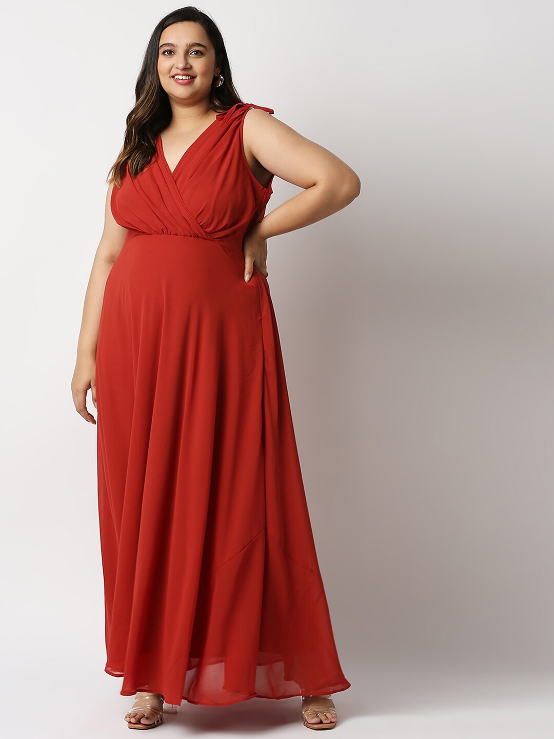 

20Dresses Rust Georgette Maxi Dress